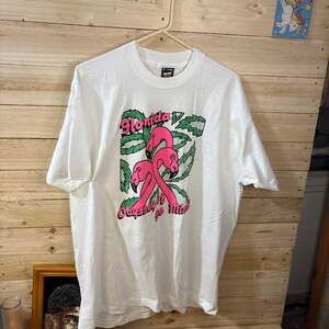 Vintage 90s Florida Odyssey of the Mind Flamingo Graphic T-Shirt